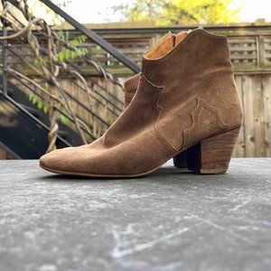 Isabel Marant Dicker Suede Western Booties
